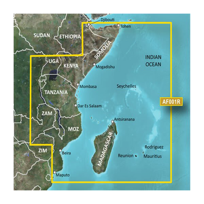 Cartes Garmin Afrique, côtes orientales et intérieures BlueChart g3 Vision | VAF001R | microSD/SD (010-C0747-00)