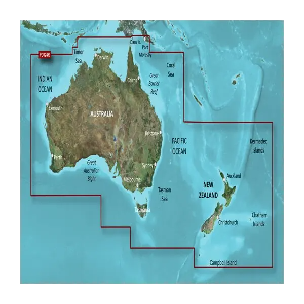 Garmin Australia and New Zealand Coastal Charts BlueChart g3 | HXPC024R | microSD/SD (010-C1020-20)