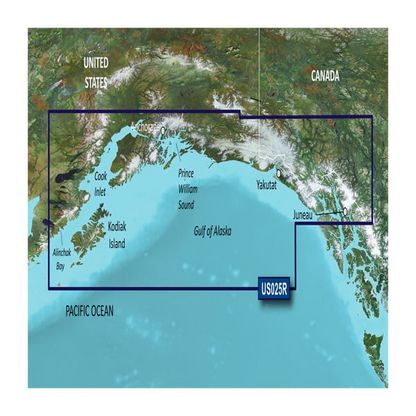 Cartes côtières Garmin US, Alaska, Anchorage à Juneau BlueChart g3 Vision | VUS025R | microSD/SD