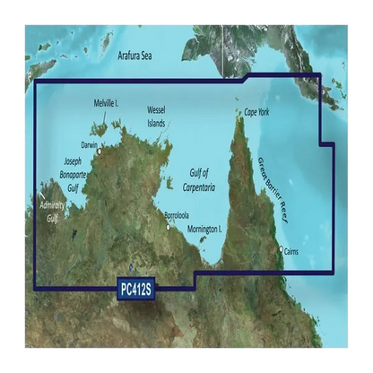 Garmin Australia, Admiralty Gulf WA to Cairns Coastal Charts BlueChart g3 Vision | VPC412S | microSD/SD (010-C0870-00)