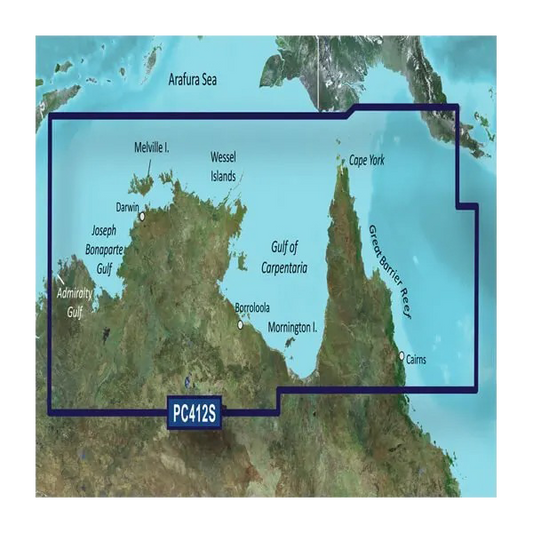 Garmin Australia, Admiralty Gulf WA to Carins Coastal Charts BlueChart g3 | HXPC412S | microSD/SD (010-C0870-20)