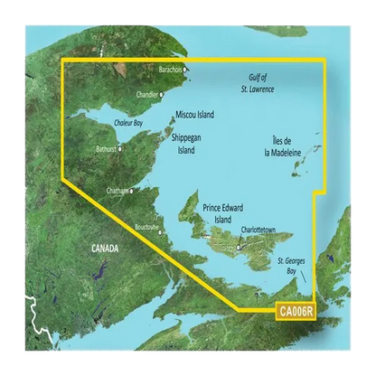 Garmin Canada, P.E.I. to Chaleur Bay Coastal Charts BlueChart g3 Vision | VCA006R | microSD/SD (010-C0692-00)