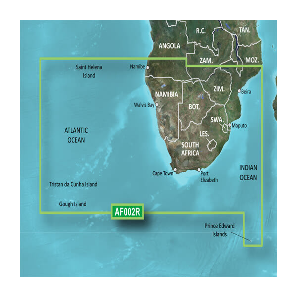 Garmin Africa, Southern Coastal and Inland Charts BlueChart g3 Vision | VAF002R | microSD/SD (010-C0748-00)