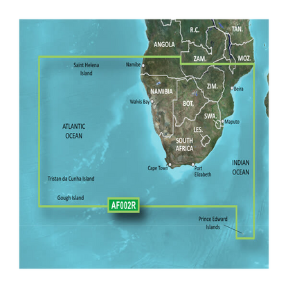 Garmin Africa, Southern Coastal and Inland Charts BlueChart g3 Vision | VAF002R | microSD/SD (010-C0748-00)