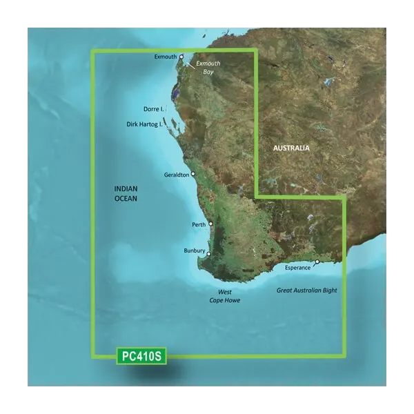 Garmin Australia, Esperance to Exmouth Bay Coastal Charts BlueChart g3 | HXPC410S | microSD/SD (010-C0868-20)