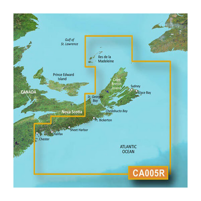 Garmin Canada, cartes de Halifax à Cap-Breton BlueChart g3 Vision | VCA005R | microSD/SD (010-C0691-00)