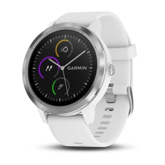 Garmin Vívoactive 3 silicone blanc, acier inoxydable (Garmin certifié reconditionné) 