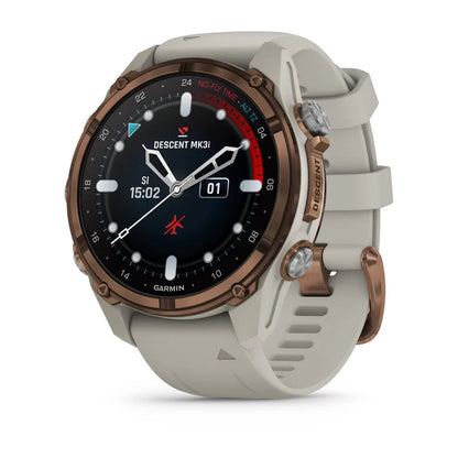 Garmin Descent Mk3i, 43 mm Bronze PVD Titanium with French Gray Silicone Band (010-02753-13)