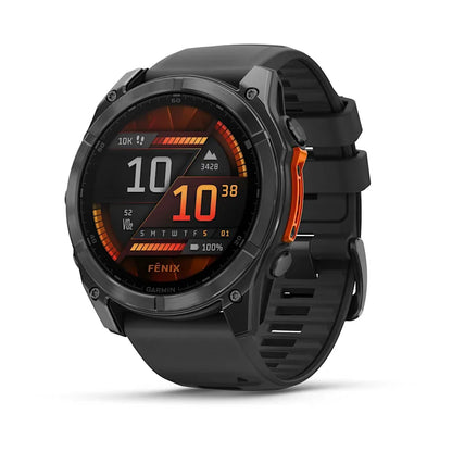 Garmin Fenix 8, 51 mm AMOLED, Slate Gray with Black Silicone Band (010-02905-00)