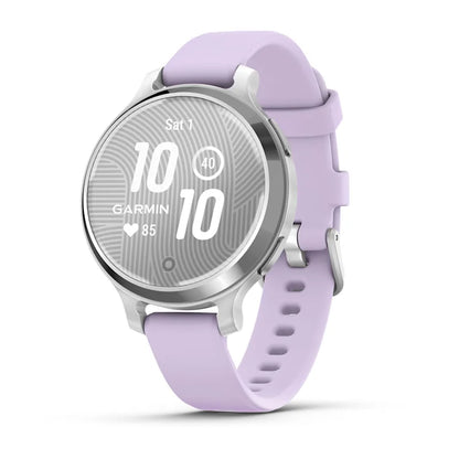 Garmin Lily 2 Active Silver with Purple Jasmine Silicone Band (010-02891-01)