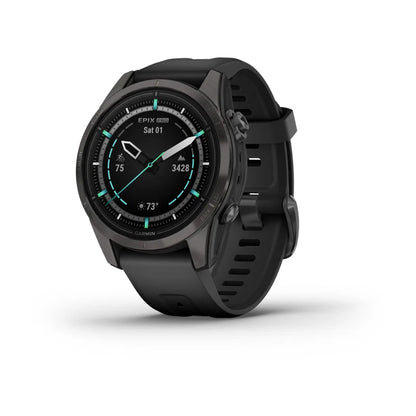 Garmin Epix Pro (Gen 2), 42 mm Sapphire Edition Carbon Gray DLC Titanium with Black Band (010-02802-14)