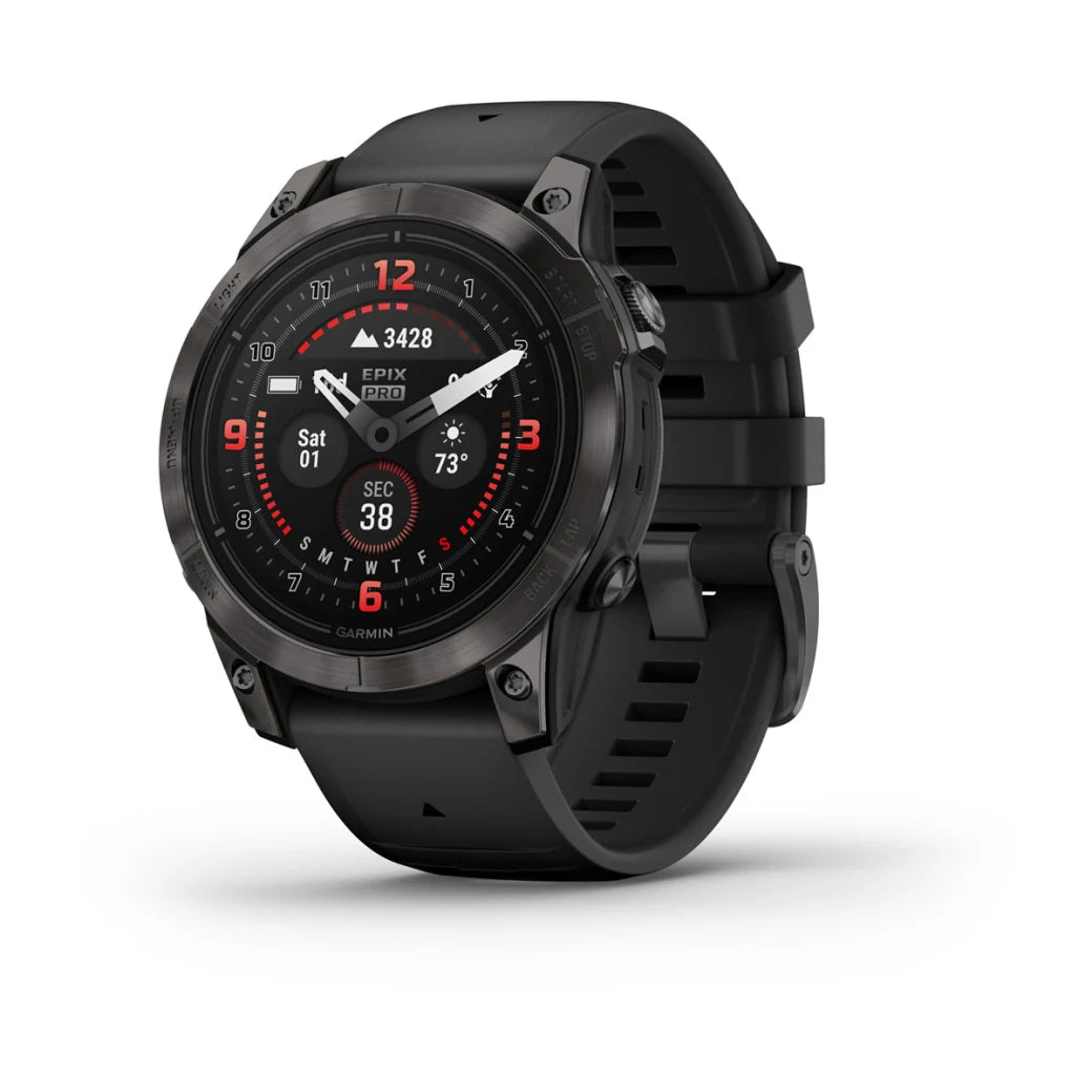 Garmin Epix Pro (Gen 2), 47 mm Sapphire Edition Carbon Gray DLC Titanium with Black Band (010-02803-10)