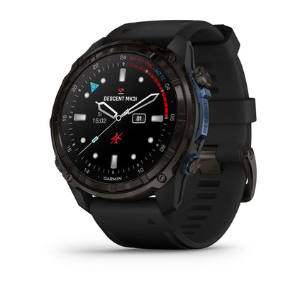 Garmin Descent Mk3i, 51 mm Carbon Gray DLC Titanium with Black Silicone Band (010-02752-10)