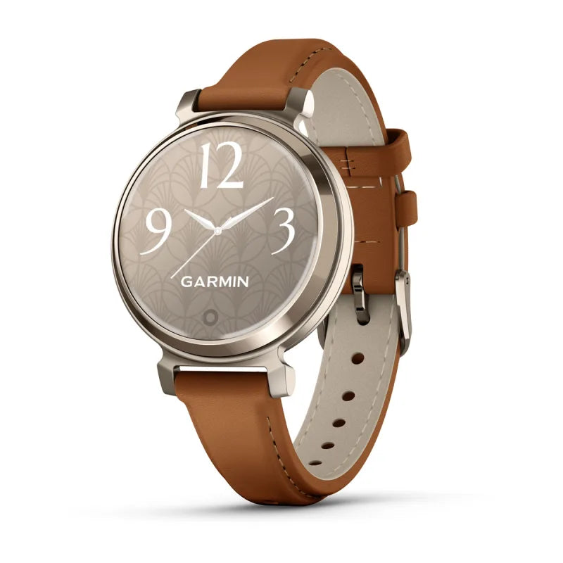 Garmin Lily 2 Classic Cream Gold with Tan Leather Band (010-02839-02)