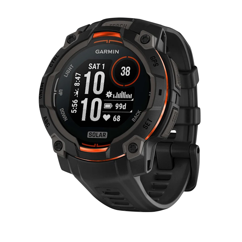 Garmin Instinct 3 Solar, (45mm) Black with Black Band (010-02934-00)