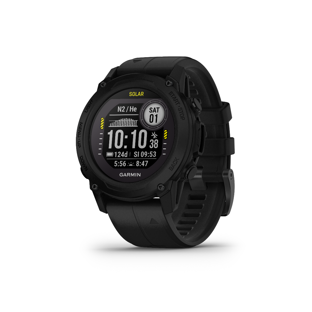 Garmin Descent G1 Solar, montre connectée marine noire pour plongeurs (010-02604-02)