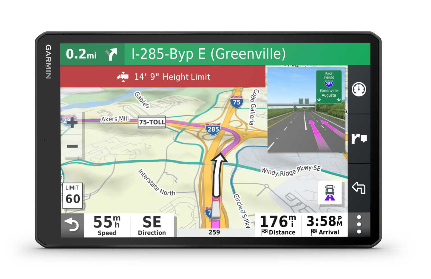 Garmin Dezl OTR1000, navigateur GPS pour camion avec écran de 10 pouces (remis à neuf certifié Garmin)