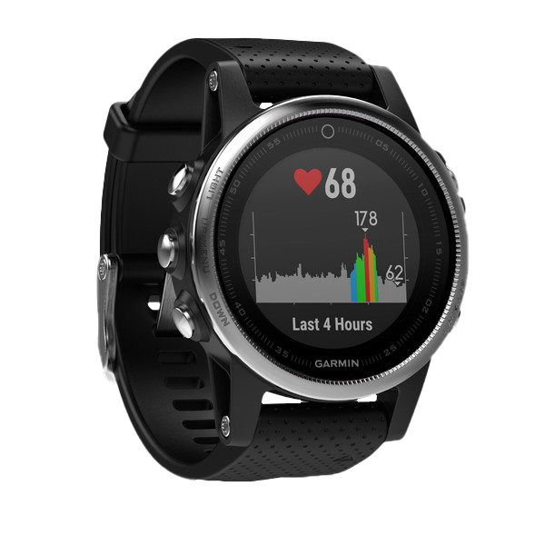 Garmin Fenix 5S, Silver with Black Band, GPS Smartwatch (Garmin Certified Refurbished)