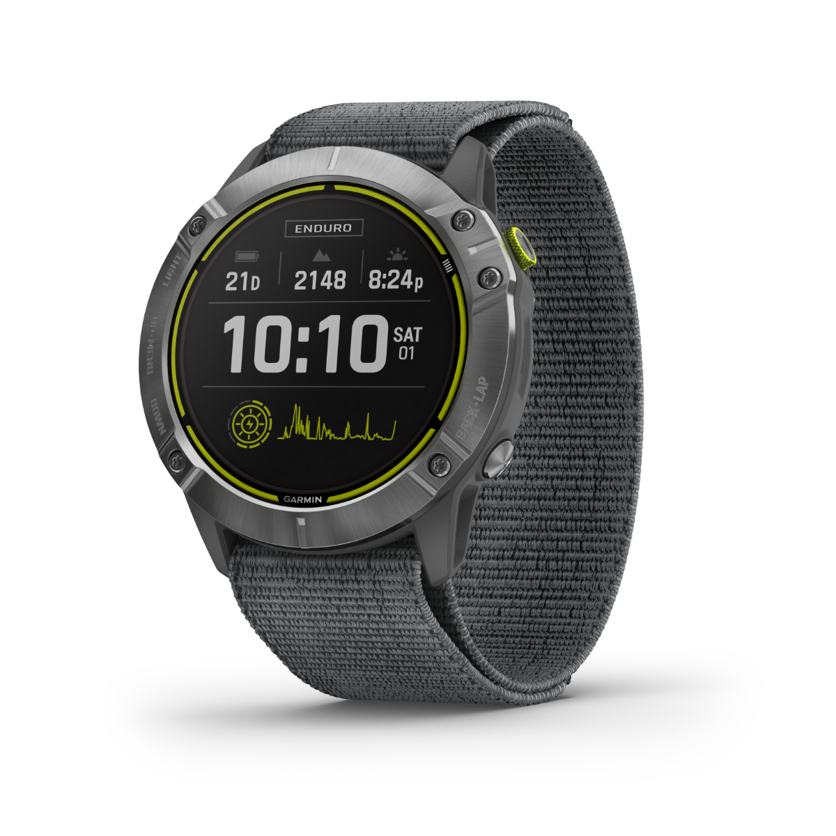 Garmin Enduro - Acier avec bracelet en nylon UltraFit gris