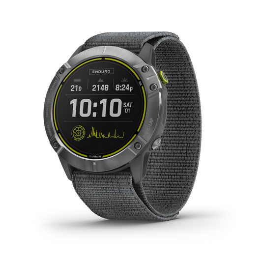 Garmin Enduro - Acier avec bracelet en nylon UltraFit gris