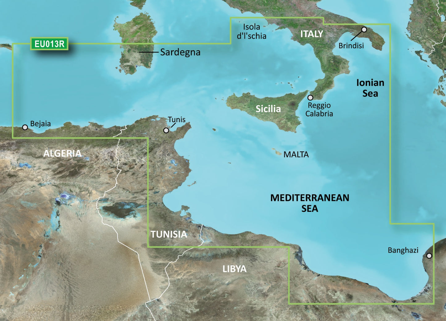 Garmin Italy Southwest and Tunisia Charts BlueChart g3 Vision | VEU013R | microSD/SD