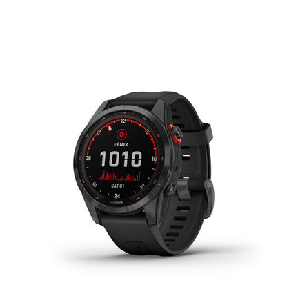 Garmin Fenix 7S Solar Solar, Slate Gray with Black Band (Garmin Certified Refurbished)