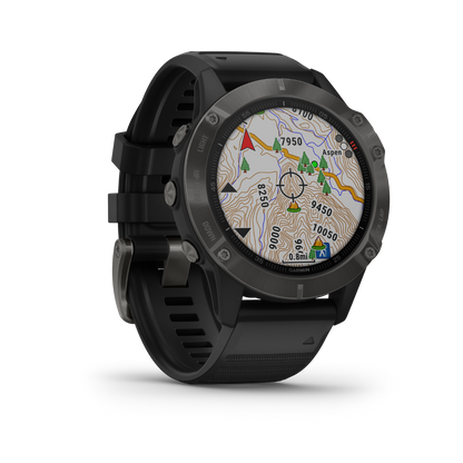 Garmin Fenix ​​6 Pro, lunette noire avec bracelet noir, montre connectée GPS (reconditionnée certifiée Garmin)