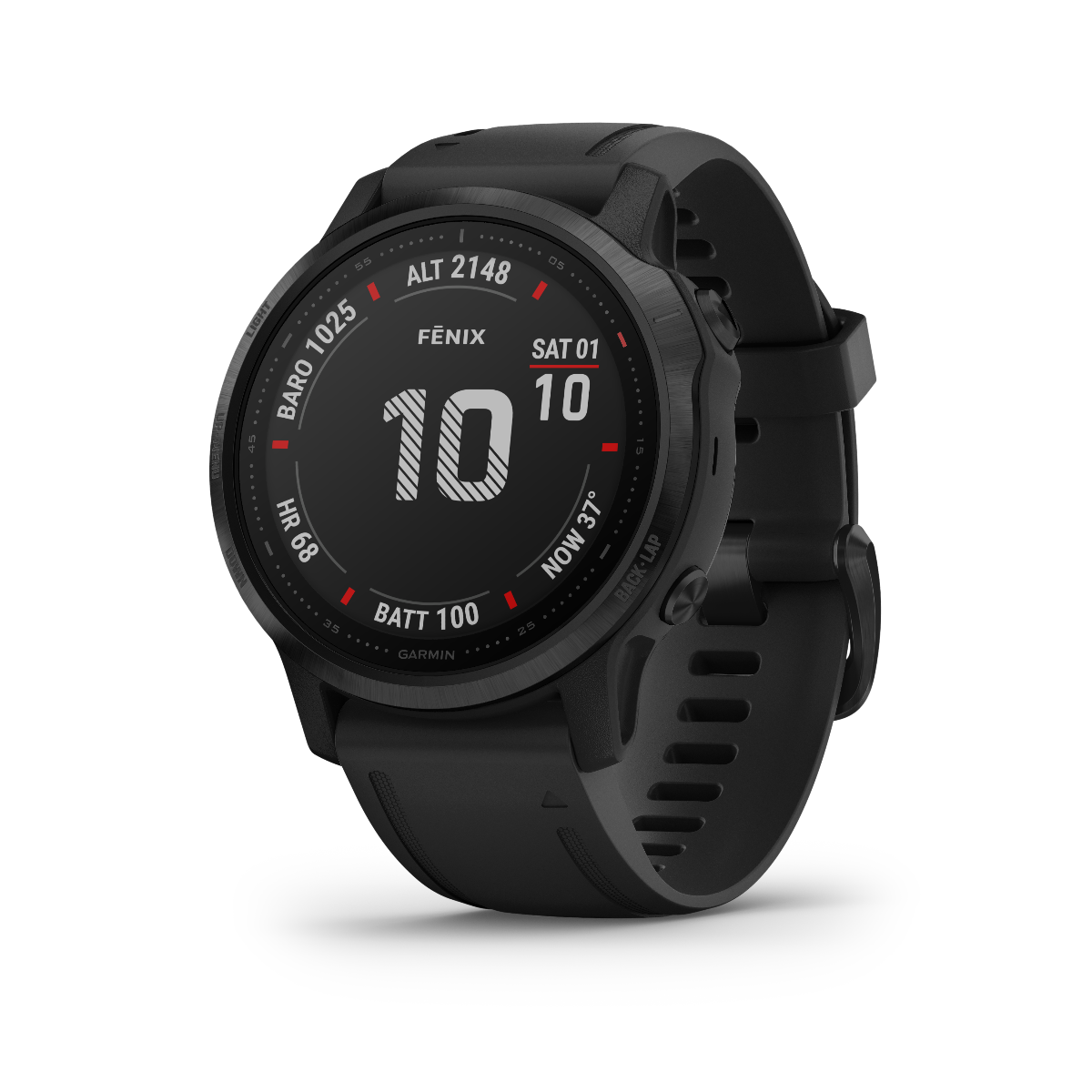 Garmin Fenix ​​6S Pro, lunette noire avec bracelet noir, montre connectée GPS (reconditionnée certifiée Garmin)