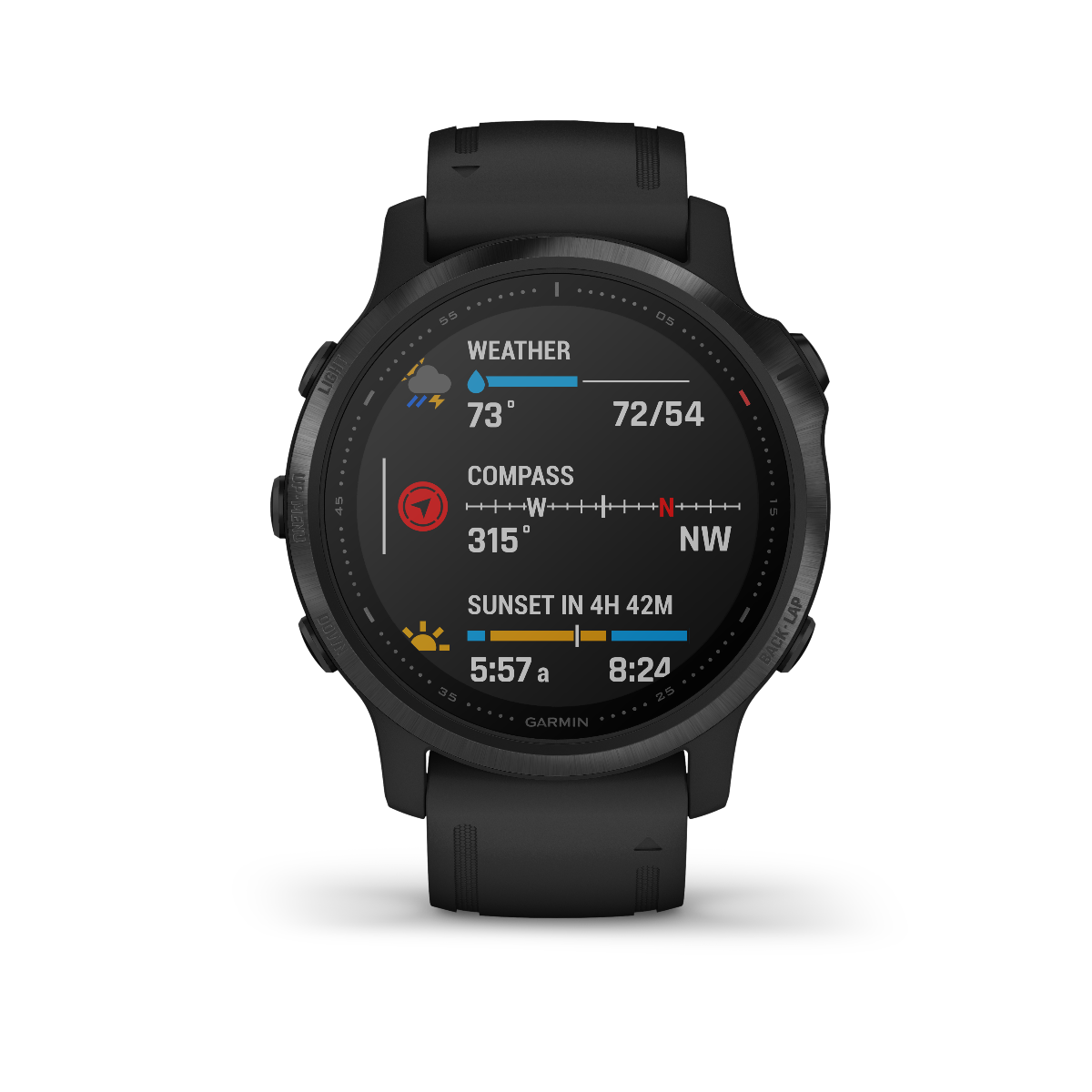 Garmin Fenix ​​6S Pro, lunette noire avec bracelet noir, montre connectée GPS (reconditionnée certifiée Garmin)