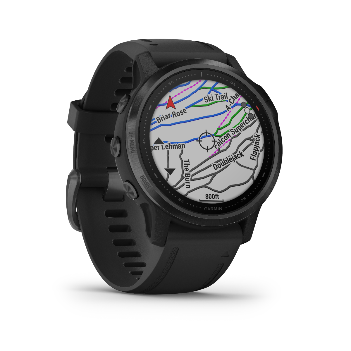 Garmin Fenix ​​6S Pro, lunette noire avec bracelet noir, montre connectée GPS (reconditionnée certifiée Garmin)