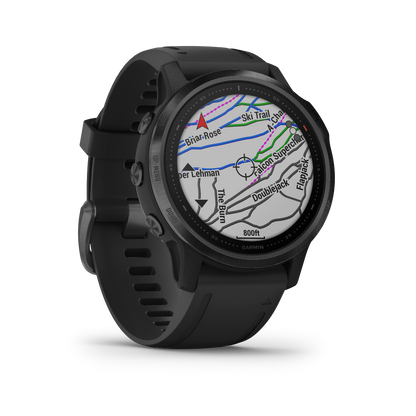 Garmin Fenix ​​6S Pro, lunette noire avec bracelet noir, montre connectée GPS (reconditionnée certifiée Garmin)