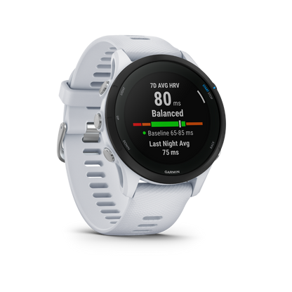 Garmin Forerunner 255 Music, Whitestone, montre connectée GPS de fitness haut de gamme pour coureurs (010-02641-21)