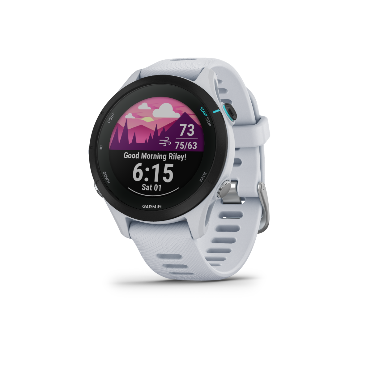 Garmin Forerunner 255S Music, Whitestone, Premium Fitness GPS Smartwatch for Runners (010-02641-23)