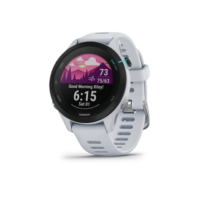 Garmin Forerunner 255S Music, Whitestone, Premium Fitness GPS Smartwatch for Runners (010-02641-23)