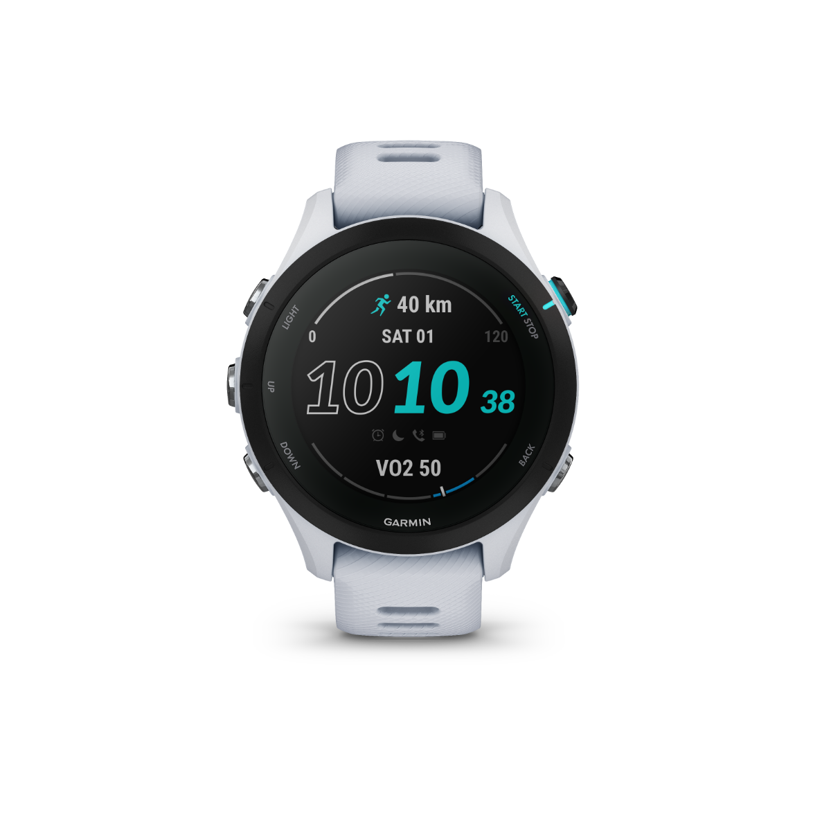 Garmin Forerunner 255S Music, Whitestone, Premium Fitness GPS Smartwatch for Runners (010-02641-23)