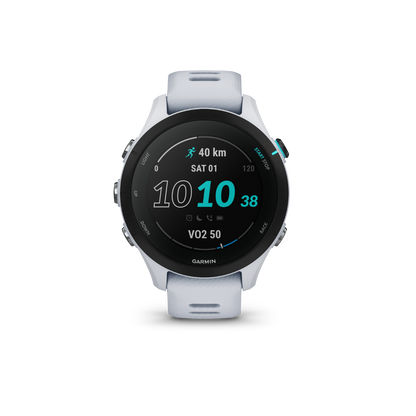 Garmin Forerunner 255S Music, Whitestone, Premium Fitness GPS Smartwatch for Runners (010-02641-23)