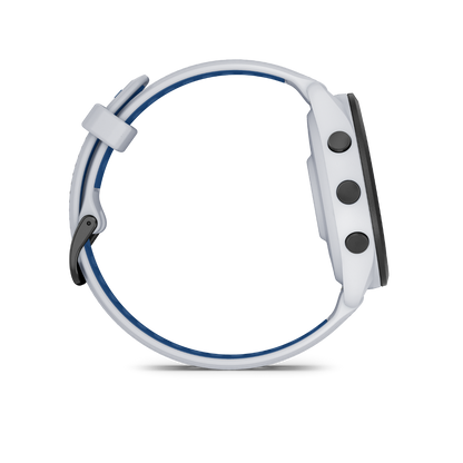 Garmin Forerunner 265, lunette noire/boîtier blanc et bracelet blanc/bleu, montre connectée GPS de fitness pour coureurs (010-02810-01)