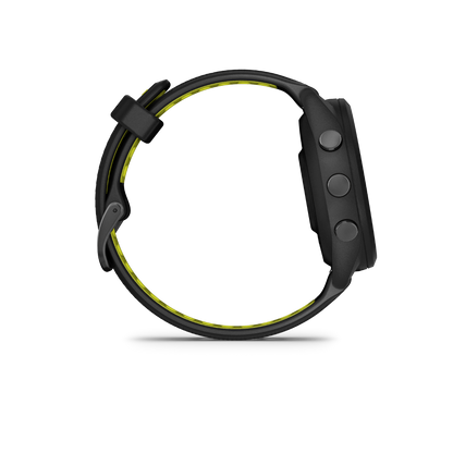 Garmin Forerunner 265S - Lunette et boîtier noirs avec bracelet en silicone noir/jaune 