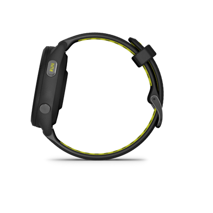 Garmin Forerunner 265S - Lunette et boîtier noirs avec bracelet en silicone noir/jaune 