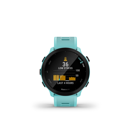 Garmin Forerunner 55, Aqua, Fitness GPS Smartwatch for Runners (010-02562-02)