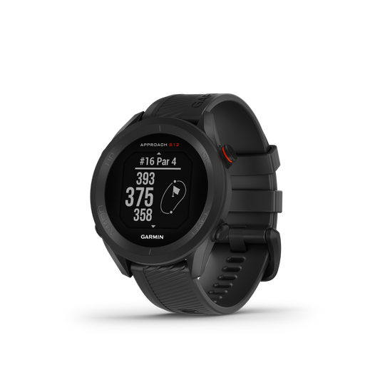 Garmin Approach S12, Noir, Montre GPS connectée de golf et télémètre (010-02472-00)