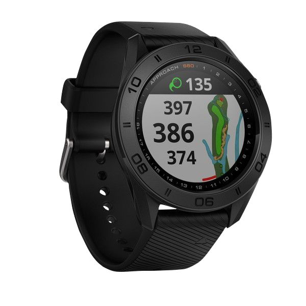 Garmin Approach S60, Noir, Montre GPS connectée de golf et télémètre (010-01702-00)