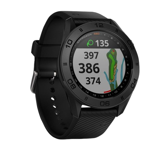 Garmin Approach S60, Noir, Montre GPS connectée de golf et télémètre (010-01702-00)