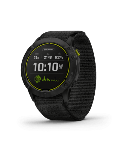 Garmin Enduro, Carbon Gray DLC Titanium w/ Black UltraFit Nylon Strap, Ultraperformance GPS Smartwatch (010-02408-01)