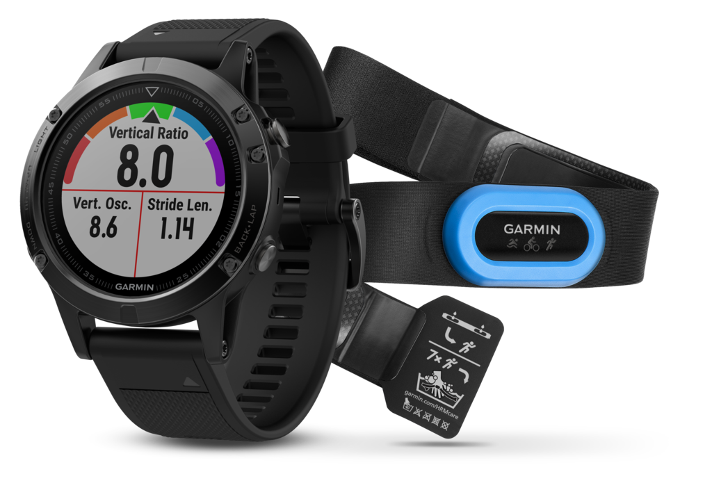 Garmin Fenix ​​5 Sapphire Bundle, noir avec bracelet noir (010-01688-31)