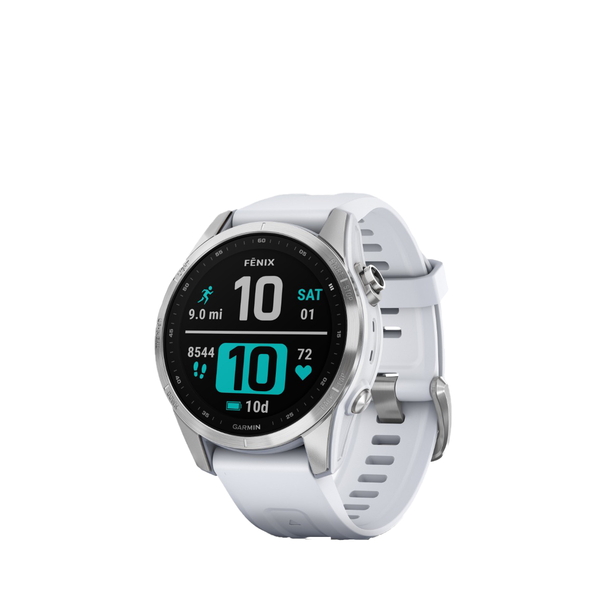 Garmin fenix 7S - Argent avec bracelet Whitestone (010-02539-02)