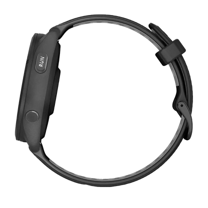 Garmin Forerunner 265, lunette/boîtier noir avec bracelet noir/gris poudré, montre connectée GPS de fitness pour coureurs (010-02810-00)