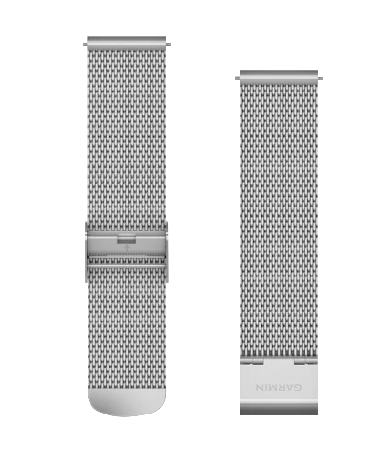 Bracelets Garmin à dégagement rapide (20 mm) Milanais argenté