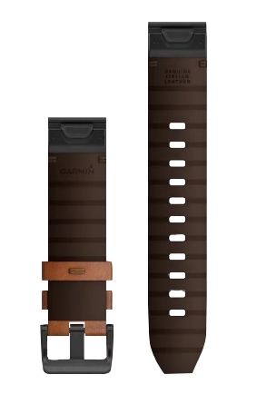 Garmin QuickFit 22 Watch Band Chestnut Leather (010-12863-05)