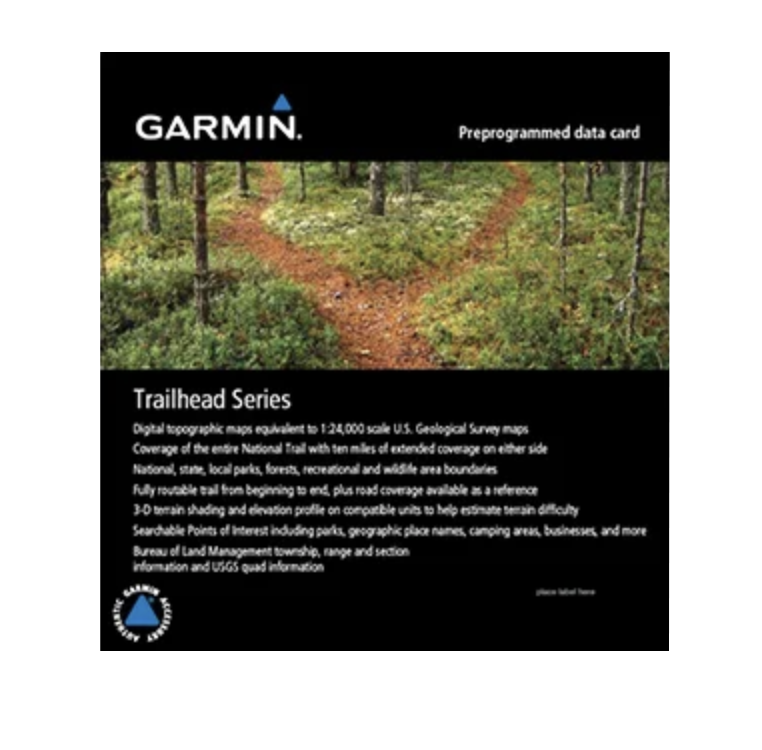 Garmin Trailhead Series - Pacific Crest Trail, carte microSD